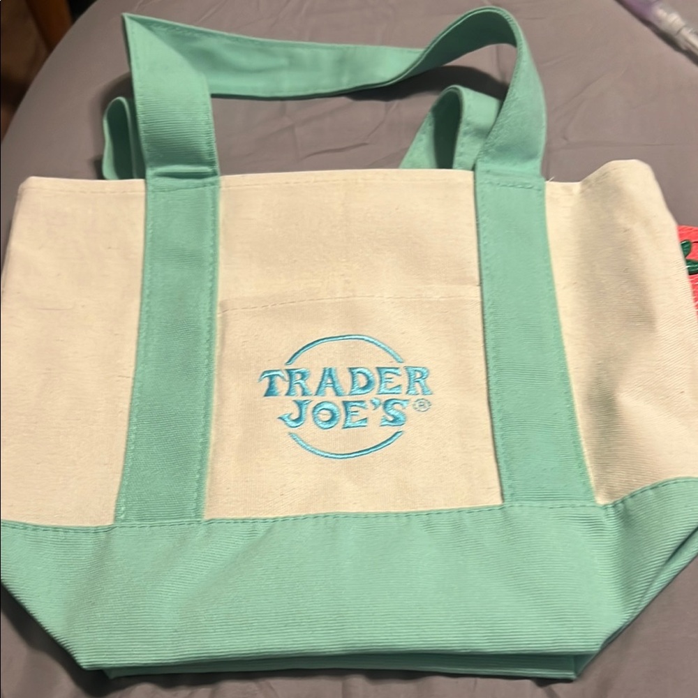 Mint Green and Cream Tote Bag